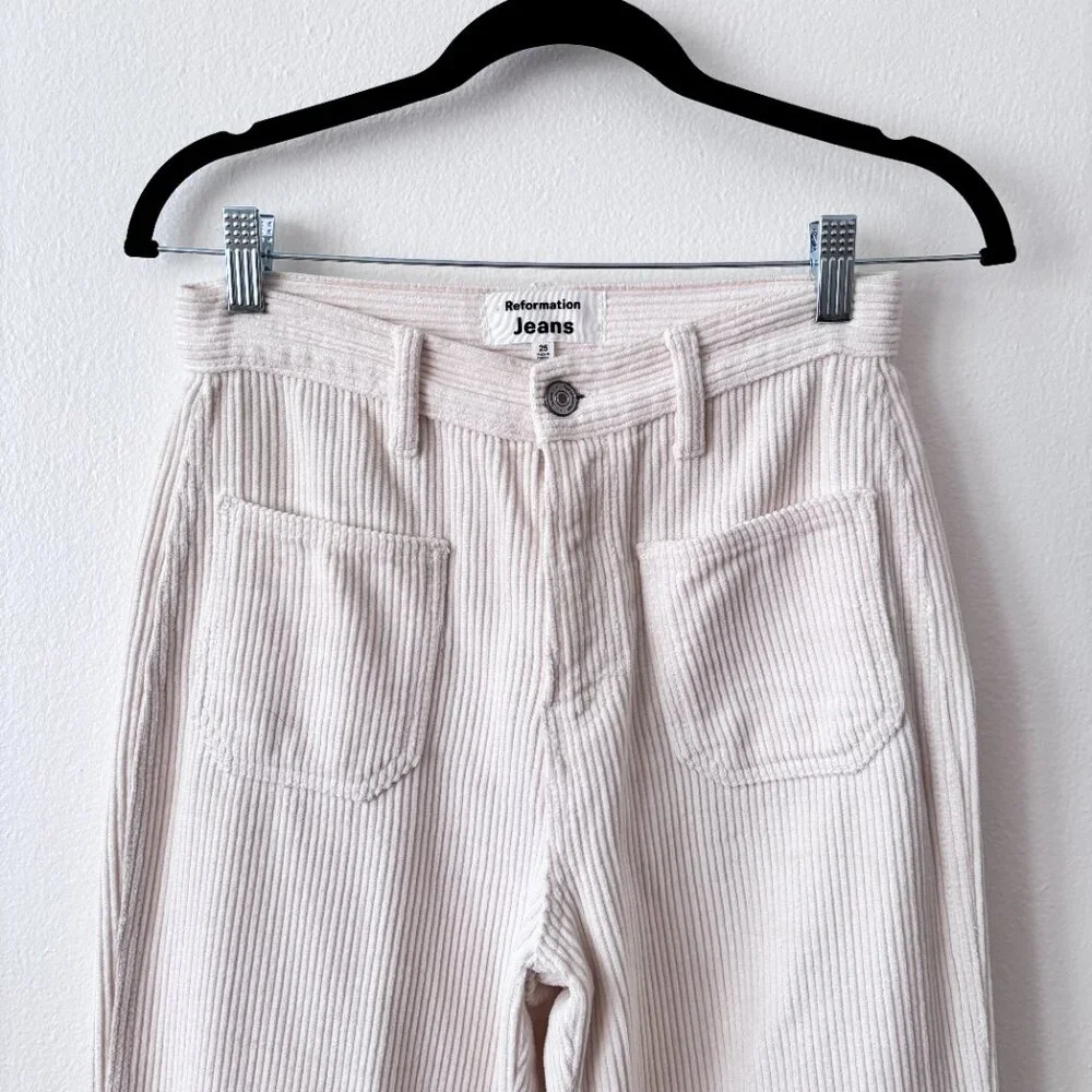 Reformation Alyssa High Rise Wide Leg Corduroy Pants